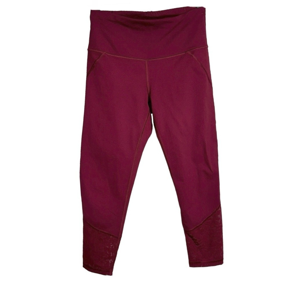 Victoria's Secret Sport Knockout Maroon Athletic Capris Leggings